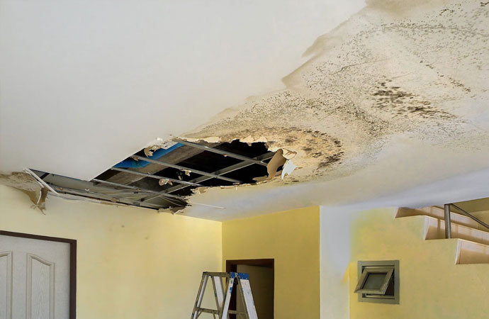 Ceiling Damage and Restoration