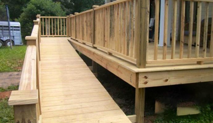 Installed custom ramp