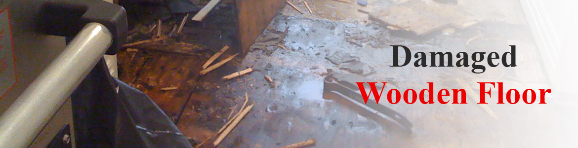 Damaged wooden floor