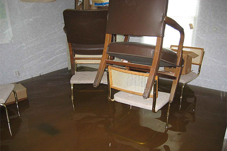 flooded room