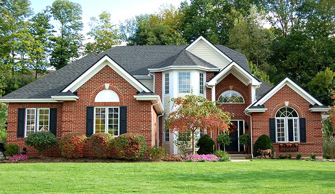 Clean exterior of residential house