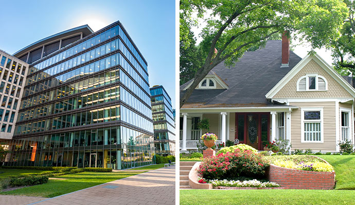 Collage of commercial and residential property