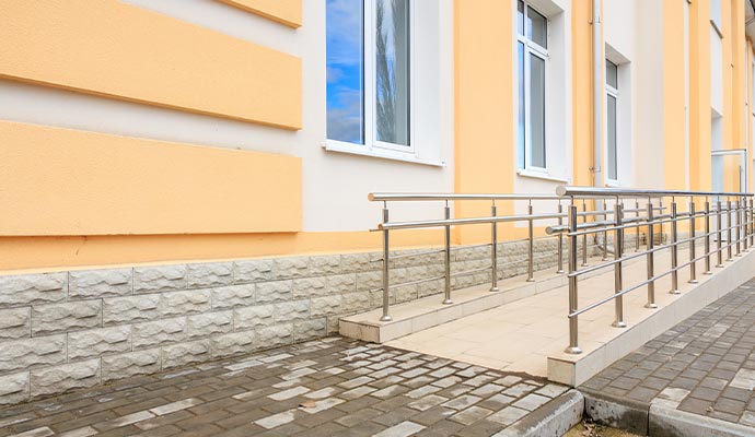 ADA compliant ramp installed