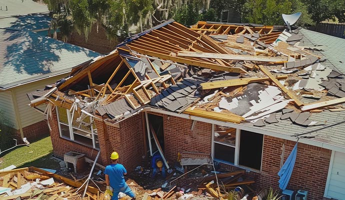 Disaster damaged property restoration service