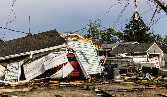 Disaster damaged property