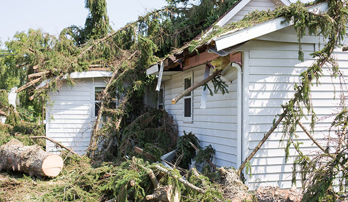 Disaster damaged residential property