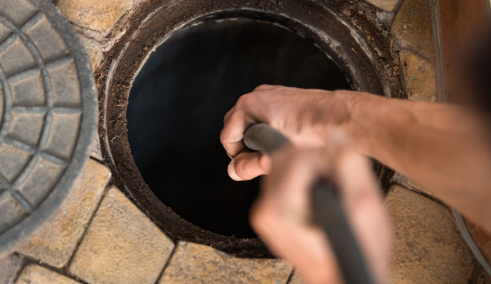 DIY sewage cleaning
