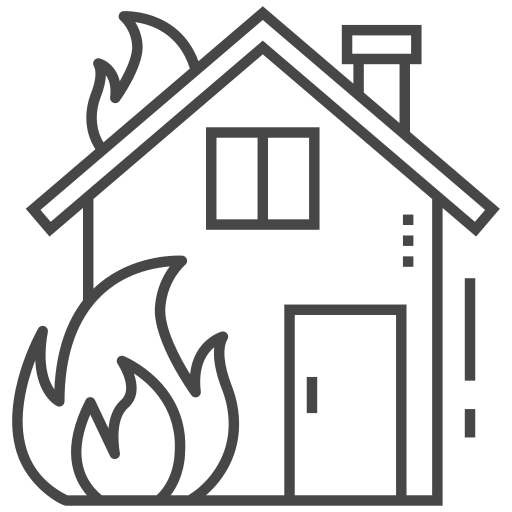 Fire and Smoke Damage Icon