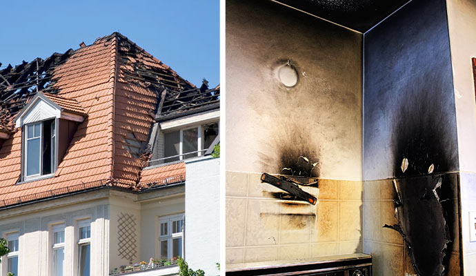 Fire and smoke damaged property