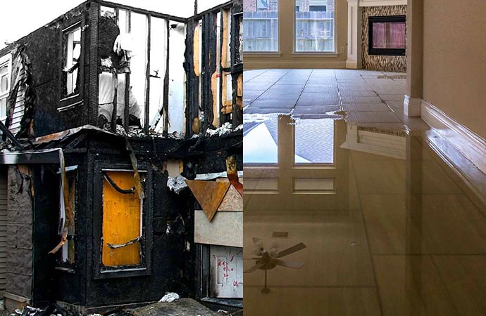 Residential fire & water damage