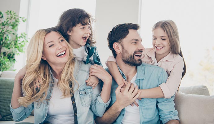 Happy family together Happy family together