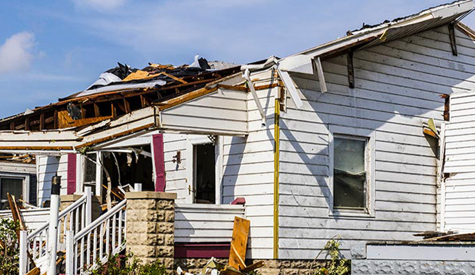 Tornado damaged property