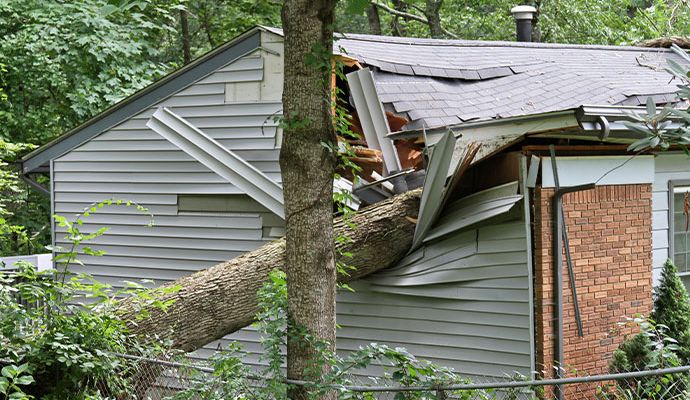 Storm damaged roof Storm damaged roof