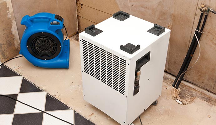Specialized equipment for water damage repair services Professional water damage restoration equipment for cleanup