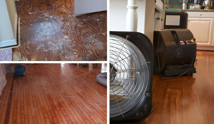 water damage restoration process step