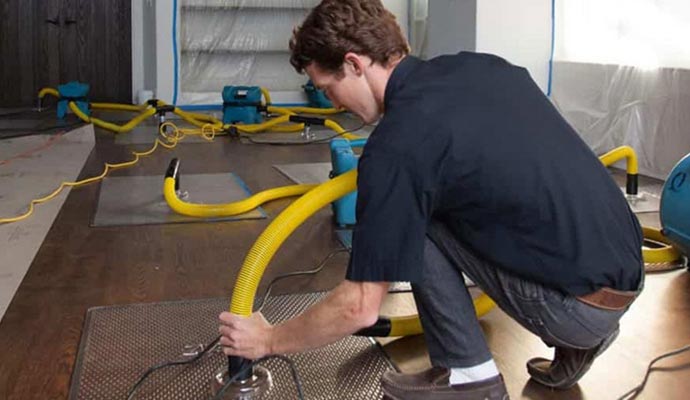 Professional water damage restoration service
