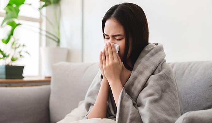 Woman facing health issue