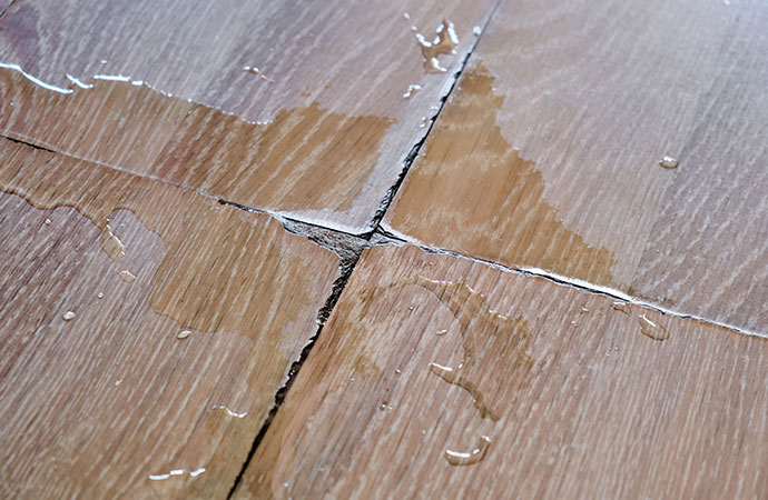 Wood Floor Damaged from Leak 